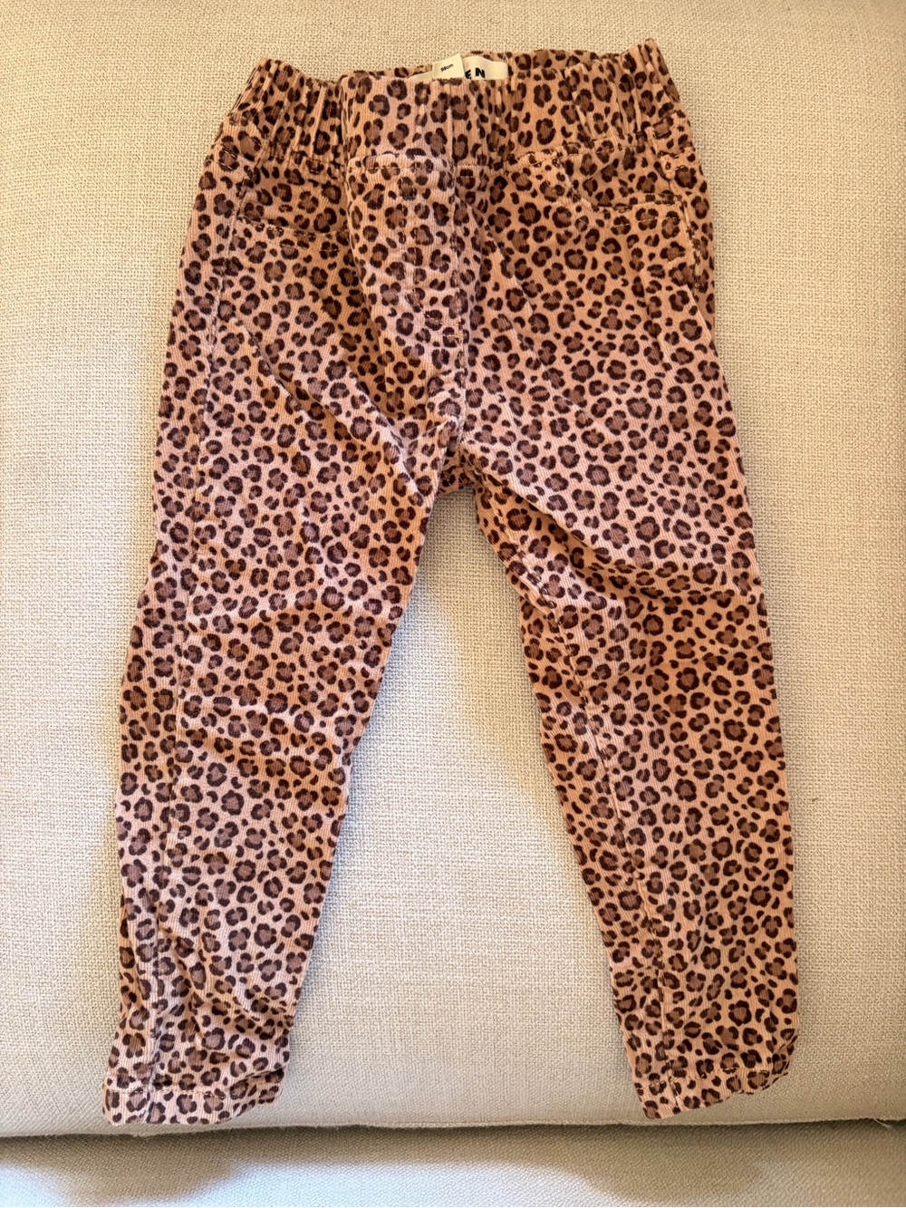 Mini Boden Toddler Girl Leopard Print Corduroy Pants